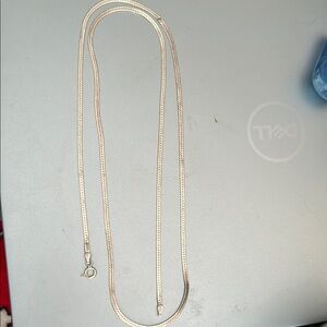 30” Sterling Silver Herringbone Necklace Stamped 925 Italy **Read details**